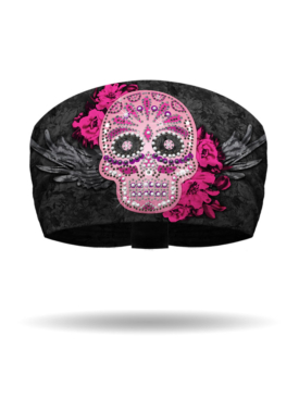 KB1311-Pink-Candy Skull Knotty Band