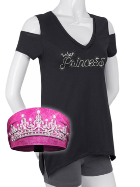 COMBO-WT0685-2630-KB3018-Pink-Princess Shirt and Knotty Band