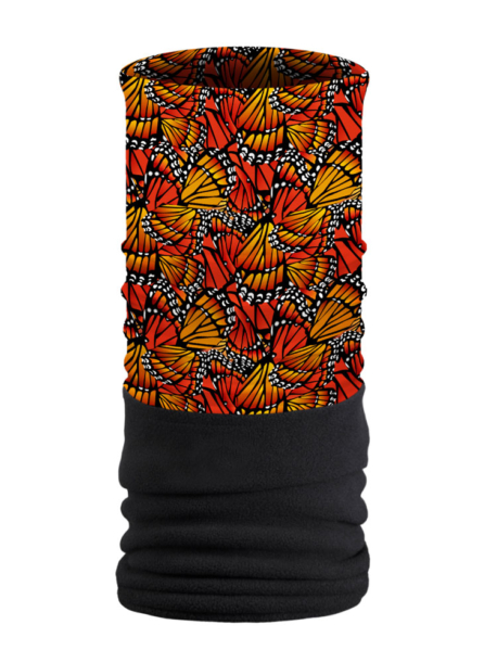 FTU2325-Red Orange-Monarch Wings-Fleece Tube