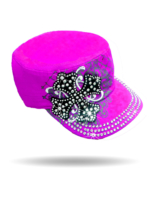 CC1328-Hot Pink Malteses Cross Cadet Cap