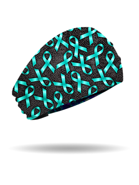 KB1132-TEAL Ovarian Cancer Awareness Knotty Band Headband