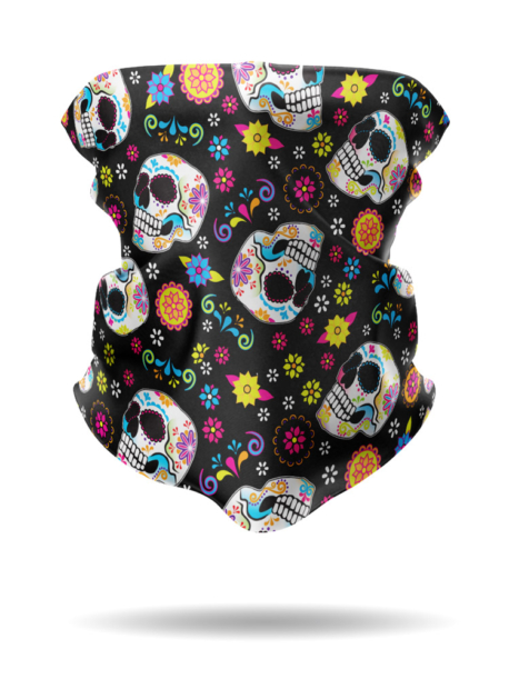 DB1599-Fiesta Skulls Do Band Multi-Function Tube Headband Gaiter Scarf