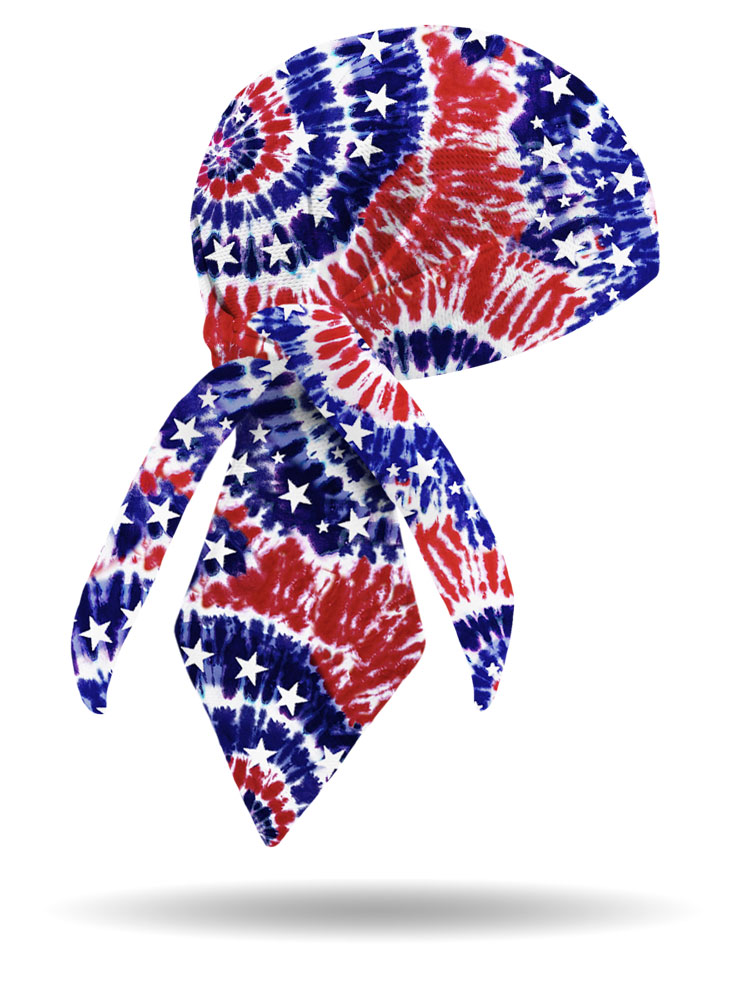 Patriotic Tie-Dye Headwrap