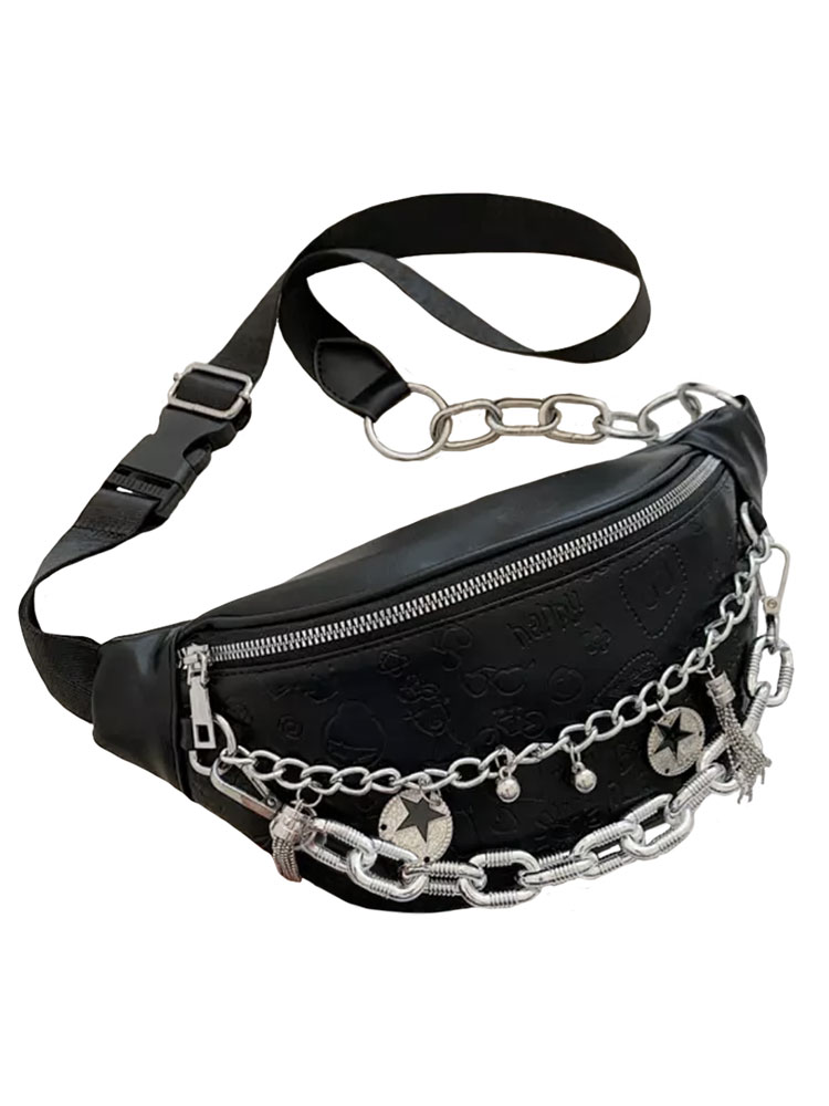 Multi-Chain & Charms Fanny Pack