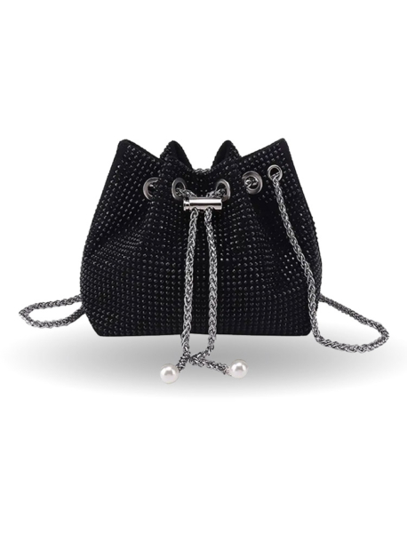 HB2625-BLK-Posh Pearl Hip Bag