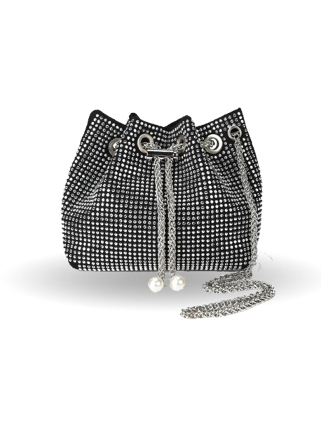 HB2625-SILVER-Posh Pearl Hip Bag