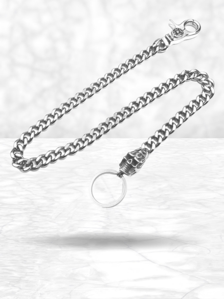 WC3028 Silver Stainless Steel Wallet Chain